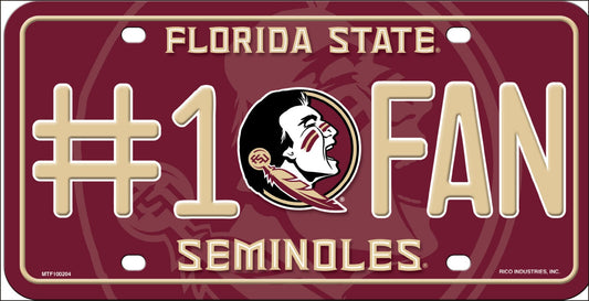 FLORIDA STATE SEMINOLES Fan Metal License Plate Sign Novelty Vanity Craft Supply