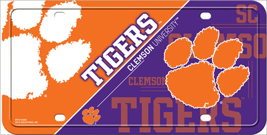 CLEMSON TIGERS Metal License Plate Sign Novelty Vanity Craft Supply