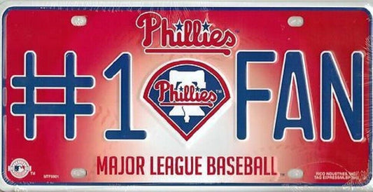 PHILADELPHIA PHILLIES Fan Metal License Plate Sign Novelty Vanity Craft Supply