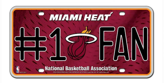 MIAMI HEAT Fan Metal License Plate Sign Novelty Vanity Craft Supply