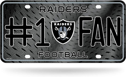 OAKLAND RAIDERS Fan Metal License Plate Sign Novelty Vanity Craft Supply