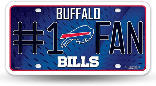 BUFALO BILLS Fan Metal License Plate Sign Novelty Vanity Craft Supply