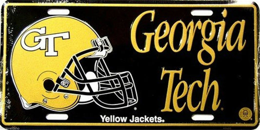 GEORGIA TECH Yellow Jackets Metal License Plate Sign Novelty Vanity Craft Supply