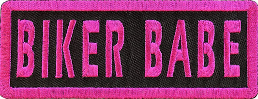Biker Babe Patch - 4x1.5 inch – Motorcycle Embroidered Patch Appliqué Craft Supply