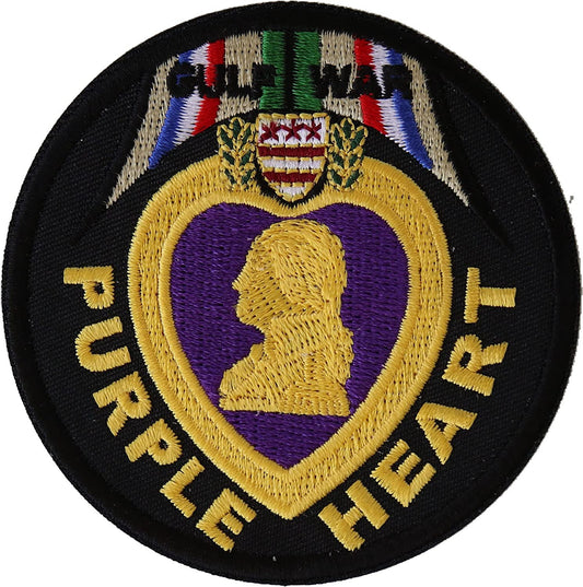 Gulf War Purple Heart Patch - 3x3 inch – Military Vet Embroidered Patch Appliqué Craft Supply