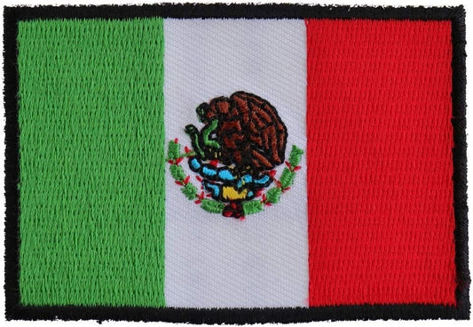 Mexico Flag Patch - 3x2 inch – Motorcycle Embroidered Patch Appliqué Craft Supply