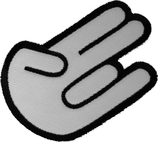 Shocker Hand Sign Patch - 3.25x2.25 inch – Funny Embroidered Patch Appliqué Craft Supply