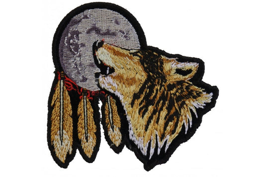 Wolf Moon Small Patch - 3.5x3.5 inch - Embroidered Patch Appliqué Craft Supply