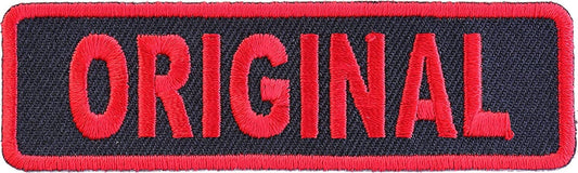 Original Patch in Red - 3.5x1 inch – Biker Embroidered Patch Appliqué Craft Supply