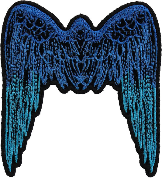Blue Angel Wings Small Patch - 2.75x3 – Motorcycle Embroidered Patch Appliqué Craft Supply