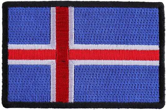 Iceland Flag Patch Icelanders Icelandic - 3x2 inch – Motorcycle Embroidered Patch Appliqué Craft Supply