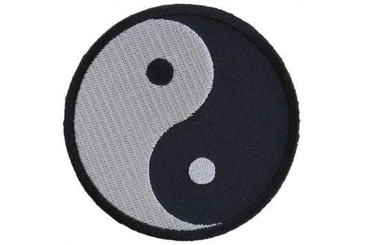 Yin Yang Chinese Taoism Symbol Patch - 3x3 inch – Motorcycle Embroidered Patch Appliqué Craft Supply