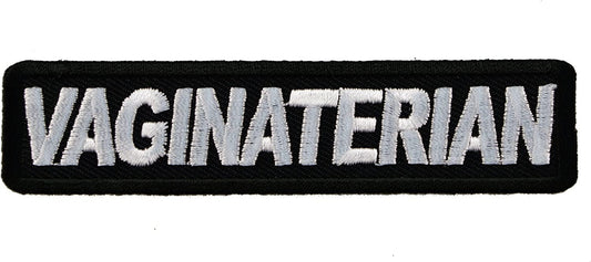 Vaginaterian Patch - 4x1 inch – Funny Embroidered Patch Appliqué Craft Supply