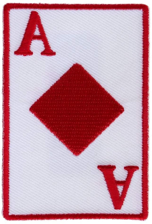 Ace of Diamonds Patch - 2x3 inch – Motorcycle Embroidered Patch Appliqué Craft Supply