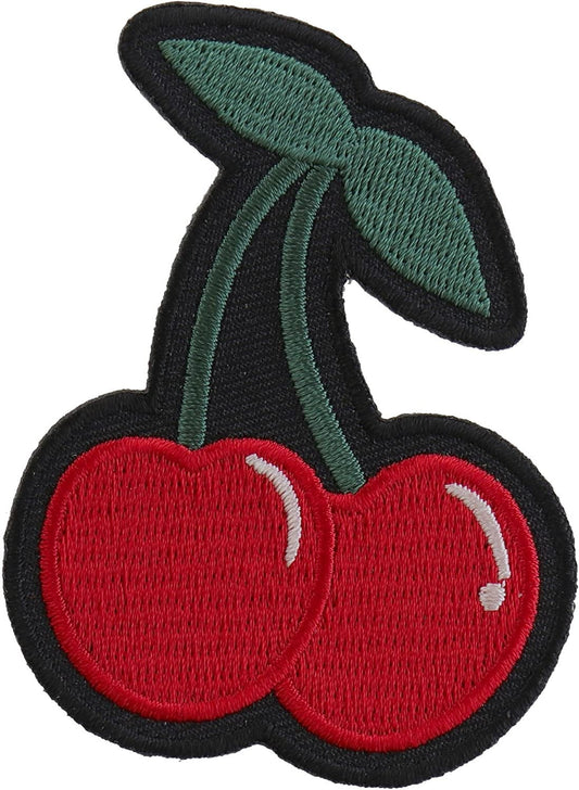 Cherry Patch - 2.3x3 inch - Embroidered Patch Appliqué Craft Supply
