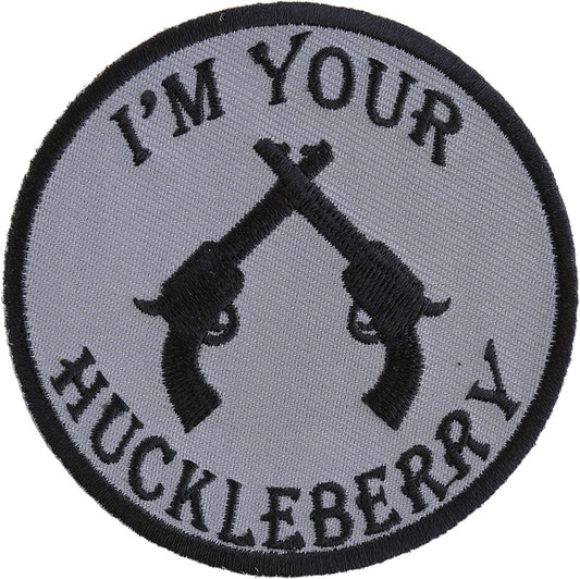 I'm Your Huckleberry Pistols Patch - 3x3 inch – Funny Embroidered Patch Appliqué Craft Supply