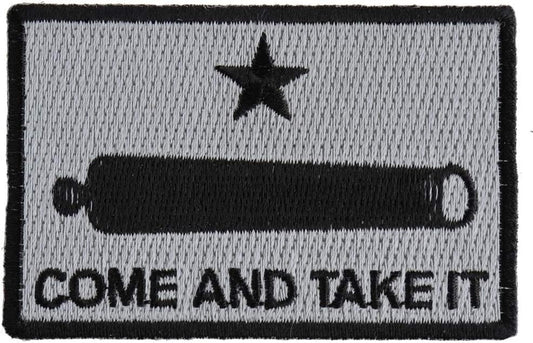 Come and Take It Cannon Star Patch - 3x2 inch – Patriotic Embroidered Patch Appliqué Craft Supply