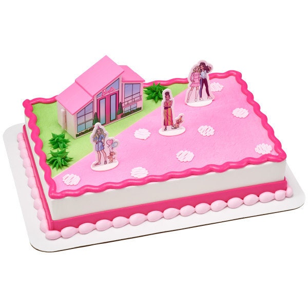 Barbie Cake Topper - Barbie Dreamhouse Adventures Birthday Party Cake Decoration - Kids Birthday Decoset Craft Supply