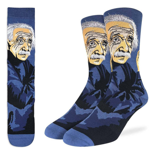 ALBERT EINSTEIN Thinking Crew Socks - Novelty Active Fit Socks - Men's Adult 8-12 Unisex - For Craft Costume Supply