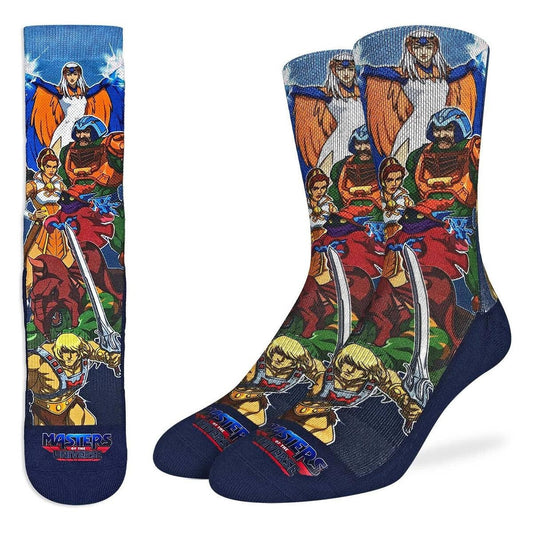 Masters of the Universe MOTU He-Man Heroes Crew Socks - Officially Licensed Novelty Socks - Men's Adult 8-12 Unisex - Craft Costume Supply