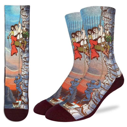 THE PRINCESS BRIDE Cliffs of Insanity Crew Socks - Officially Licensed Novelty Socks - Men's Adult 8-12 Unisex - For Craft Costume Supply