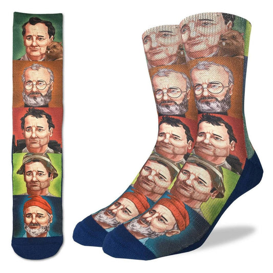 BILL MURRAY Crew Socks - Comedian Actor Novelty Active Fit Socks - Men's Adult 8-12 Unisex - For Craft Costume Supply