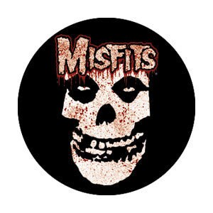 MISFITS Bloody Skull Pinback Button Badge - American Punk Rock Band - Round 1.25" Button Craft Supply