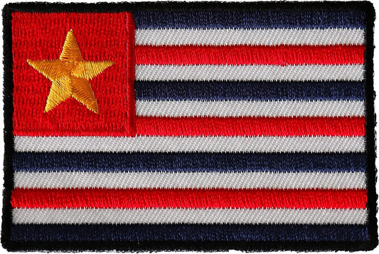 Historical Louisiana Flag Iron on Patch - 3x2 inch - Motorcycle Embroidered Patch Appliqué Craft Supply