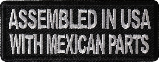 Assembled in USA with Mexican Parts - 4x1.5 inch - Motorcycle Embroidered Patch Appliqué Craft Supply