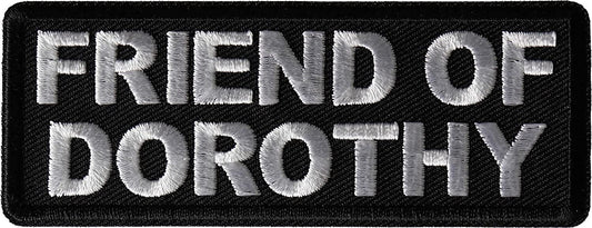 Friend of Dorothy Patch - 4x1.5 inch - Motorcycle Embroidered Patch Appliqué Craft Supply