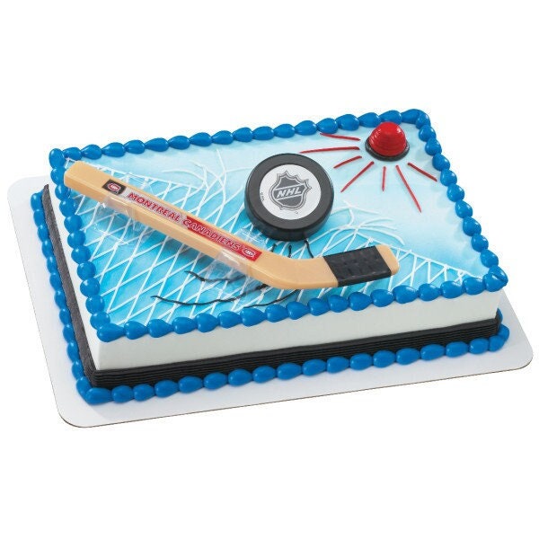 MONTREAL CANADIENS Cake Topper NHL Slap Shot Cake Decoration Decoset Birthday Craft Supply