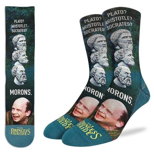 THE PRINCESS BRIDE Morons Crew Socks - Officially Licensed Novelty Socks - Men's Adult 8-12 Unisex - For Craft Costume Supply