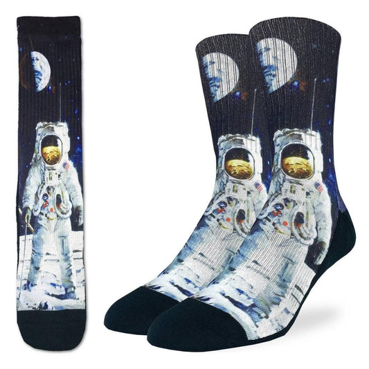 APOLLO ASTRONAUT Crew Socks - Space Moon Missions Novelty Active Fit Socks - Men's Adult 8-12 Unisex - For Craft Costume Supply