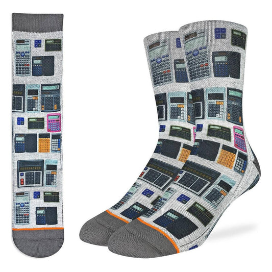 CALCULATORS Crew Socks - Teacher Math Novelty Active Fit Socks - Men's Adult 8-12 Unisex - For Craft Costume Supply