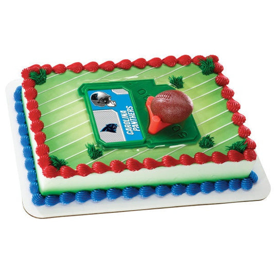 CAROLINA PANTHERS Cake Topper NFL Football Tee Field - Carolina Panthers Football Cake Decoration Topper Decoset Birthday Craft Supply