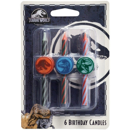 JURASSIC WORLD Birthday Candles Icon Character Dinosaur Jurassic Park World Cupcake Cake Topper Candles for Party Decoration Craft Supply