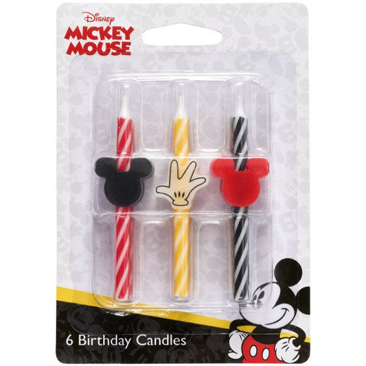 MICKEY MOUSE Birthday Candles Icon Character Disney Mickey Minne Cupcake Cake Topper Candles for Party Decoration Craft Supply