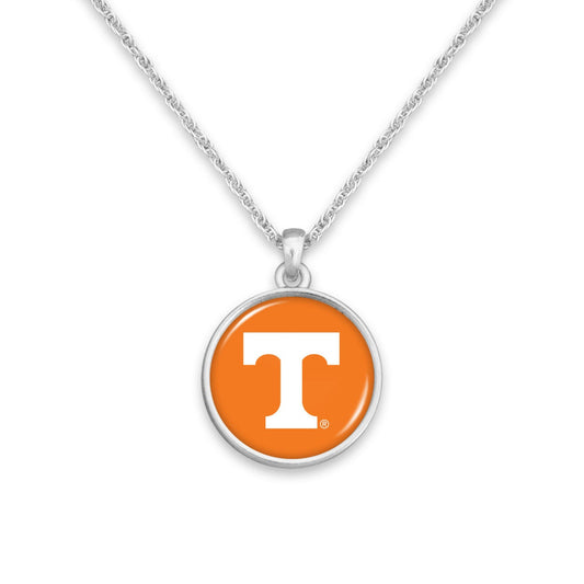 Officially Licensed TENNESSEE VOLS VOLUNTEERS Necklace - Pewter Charm Sterling Plated - University of Tennessee