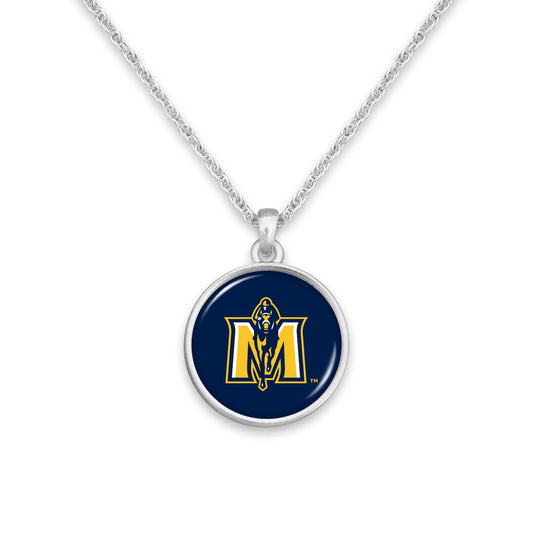 Officially Licensed MURRAY STATE RACERS Necklace - Pewter Charm Sterling Plated - Murray State University