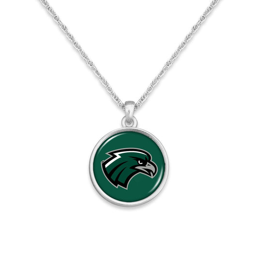 Officially Licensed NORTHEASTERN STATE RIVERHAWKS Necklace - Pewter Charm Sterling Plated - Northeastern State University