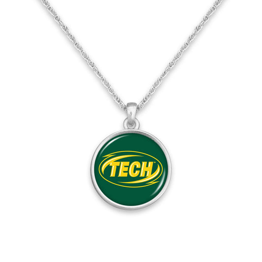 Officially Licensed ARKANSAS TECH ATU Necklace - Pewter Charm Sterling Plated - Arkansas Tech University