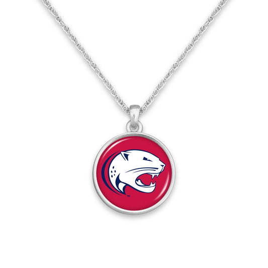 Officially Licensed SOUTH ALABAMA JAGUARS Necklace - Pewter Charm Sterling Plated - University of South Alabama