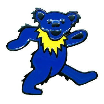 GRATEFUL DEAD Blue Dancing Bear Lapel Pin - 1.25 Inch - Jerry Garcia Rock Band Craft Supply