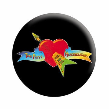 TOM PETTY Logo Pinback Button Badge - Heartbreakers American Singer Musician Rock Band - Round 1.25" Button Craft Supply