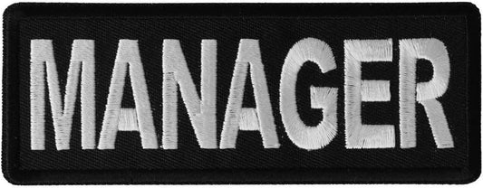 Manager Patch - 4x1.5 inch – Motorcycle Embroidered Patch Appliqué Craft Supply