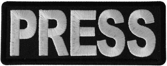 PRESS Patch - 4x1.5 inch – Motorcycle Embroidered Patch Appliqué Craft Supply