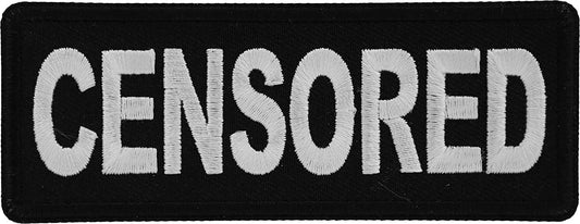 Censored Patch - 4x1.5 inch - Motorcycle Embroidered Patch Appliqué Craft Supply