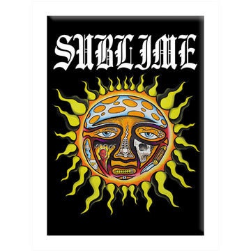SUBLIME Sun Logo Magnet - 2.5x3.5 Inch - Magnet for Refrigerators and Lockers - Rock Band Craft Supply