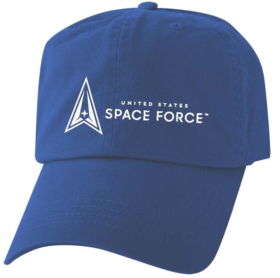 US SPACE FORCE Embroidered Cap Hat - Royal Blue United States Space Force Cap Hat with Velcro Adjustment Strap - Officially Licensed!