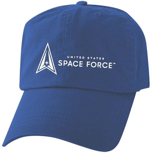 US SPACE FORCE Embroidered Cap Hat - Royal Blue United States Space Force Cap Hat with Velcro Adjustment Strap - Officially Licensed!